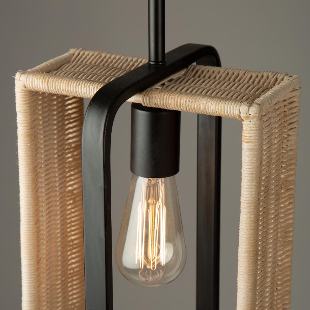 Perris 1 Light Pendant Black