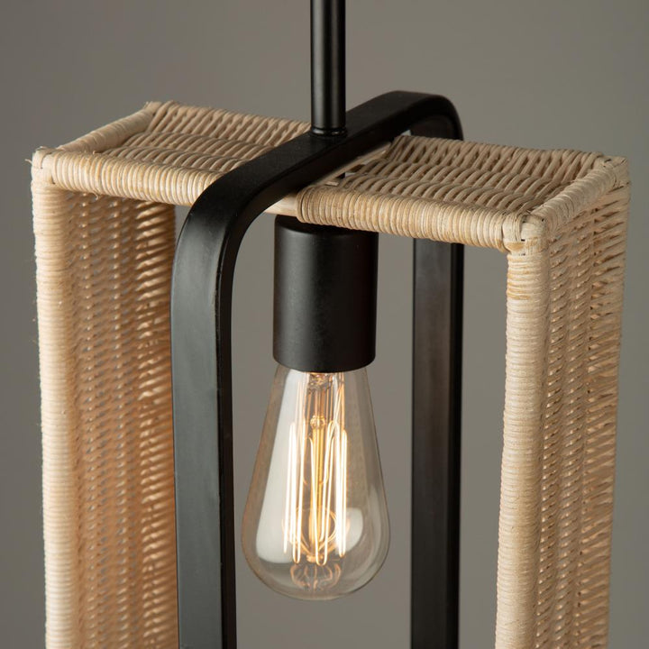 Perris 1 Light Pendant Black