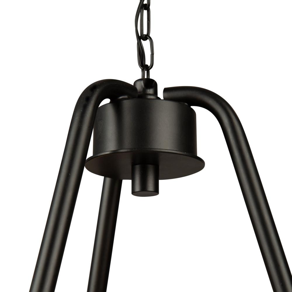 Perris 3 Light Chandelier Black