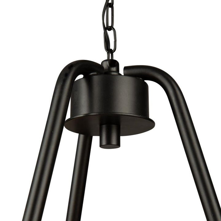 Perris 3 Light Chandelier Black