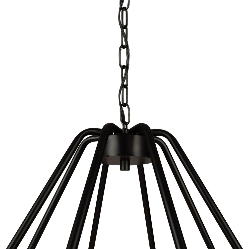 Perris 8 Light Chandelier Black