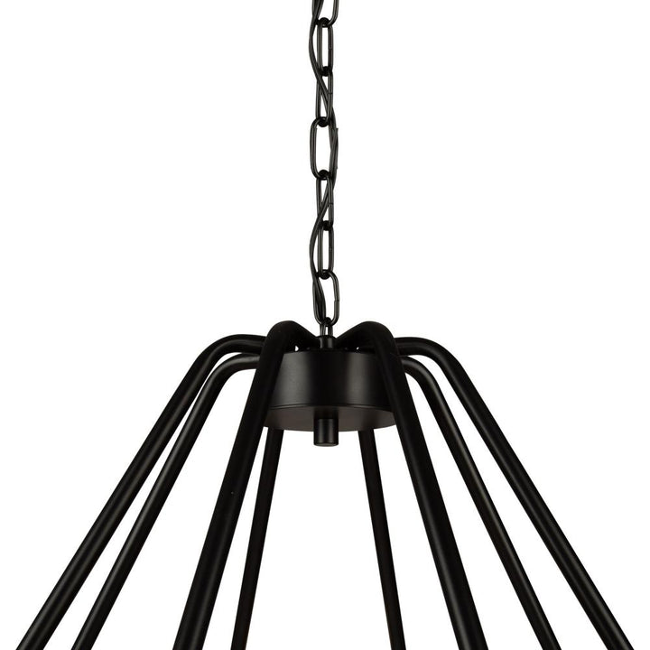 Perris 8 Light Chandelier Black