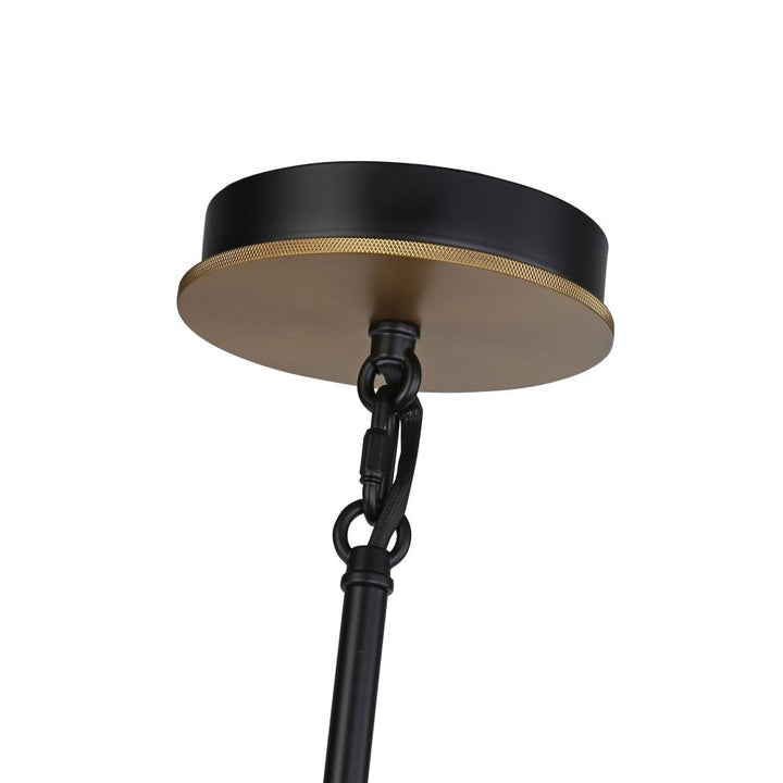 Cheshire Collection 1-Light Pendant, Black & Brass