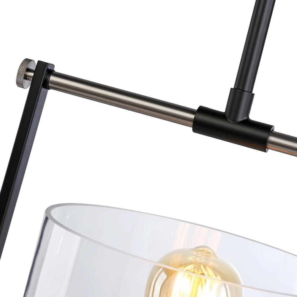 Cheshire Collection 1-Light Pendant, Black & Nickel