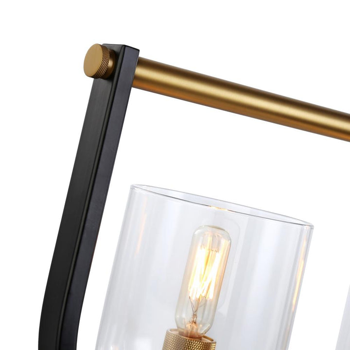 Cheshire Collection 5-Light Island Light, Black & Brass