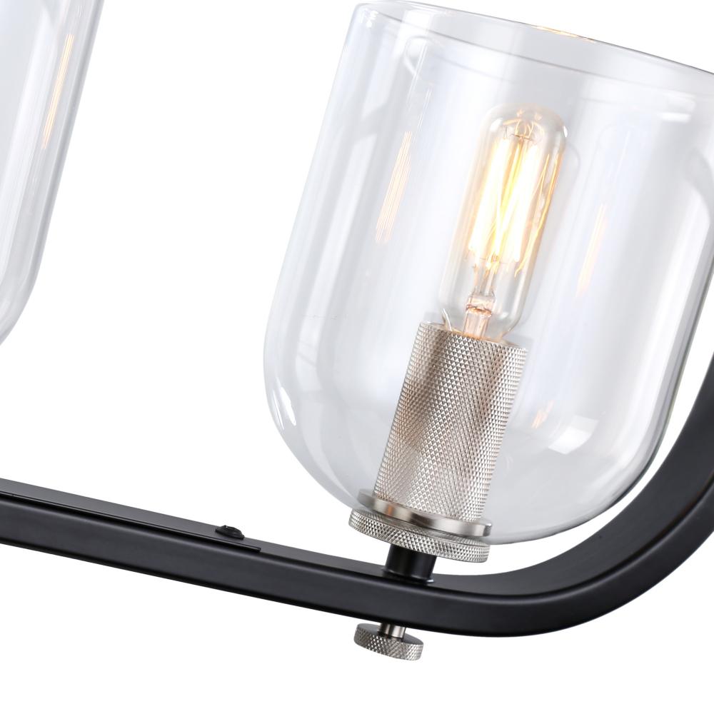 Cheshire Collection 5-Light Island Light, Black & Nickel