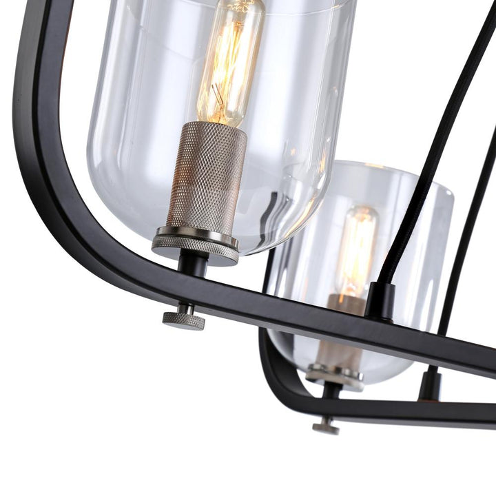 Cheshire Collection 5-Light Chandelier, Black & Nickel