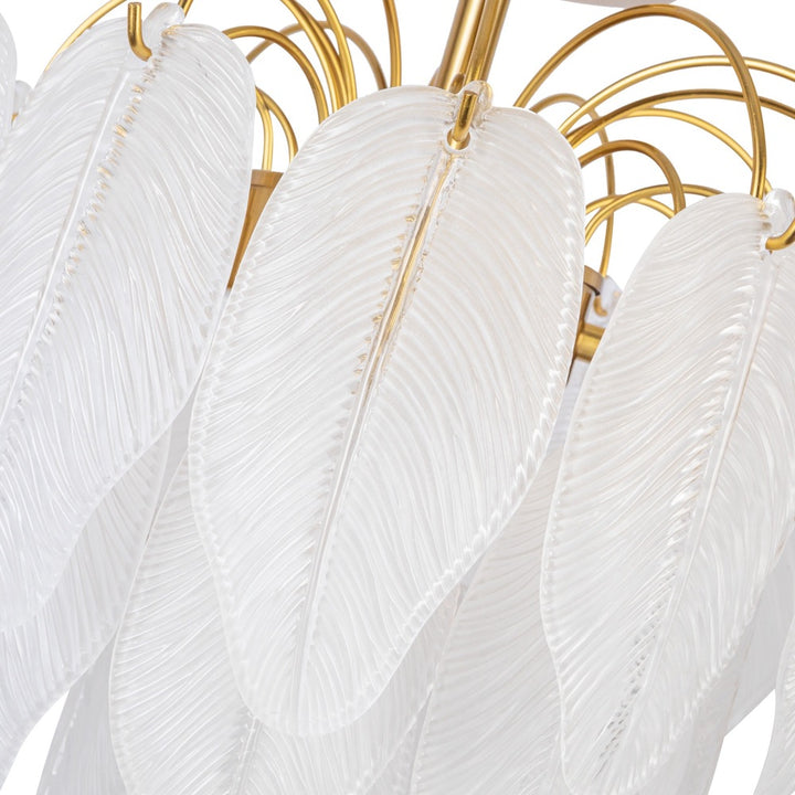 Alessia Collection 4-Light Semi-Flush Mount Brushed Brass