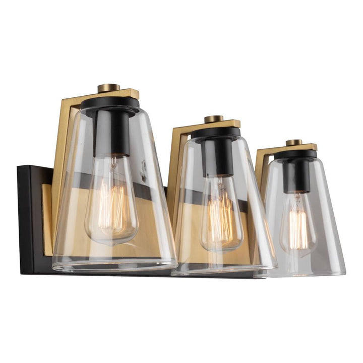 Treviso Collection 1-Light Sconce, Black & Brass