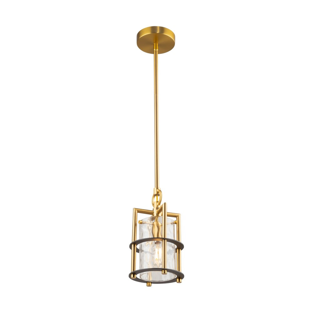 Burford Collection 1-Light Pendant Brass & Black