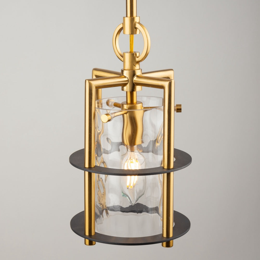Burford Collection 1-Light Pendant Brass & Black