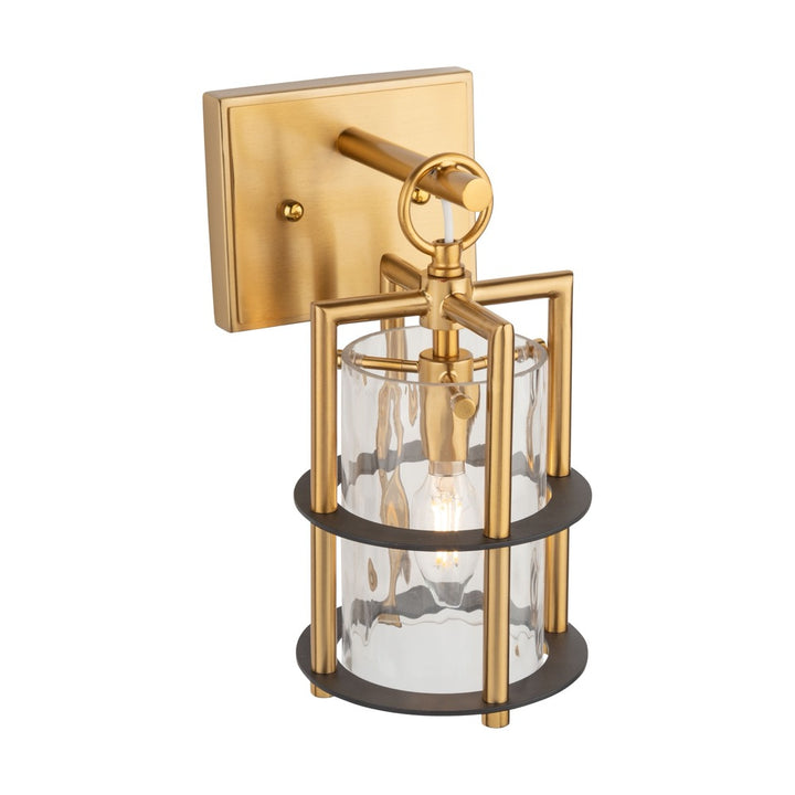 Burford Collection 1-Light Sconce Brass & Black