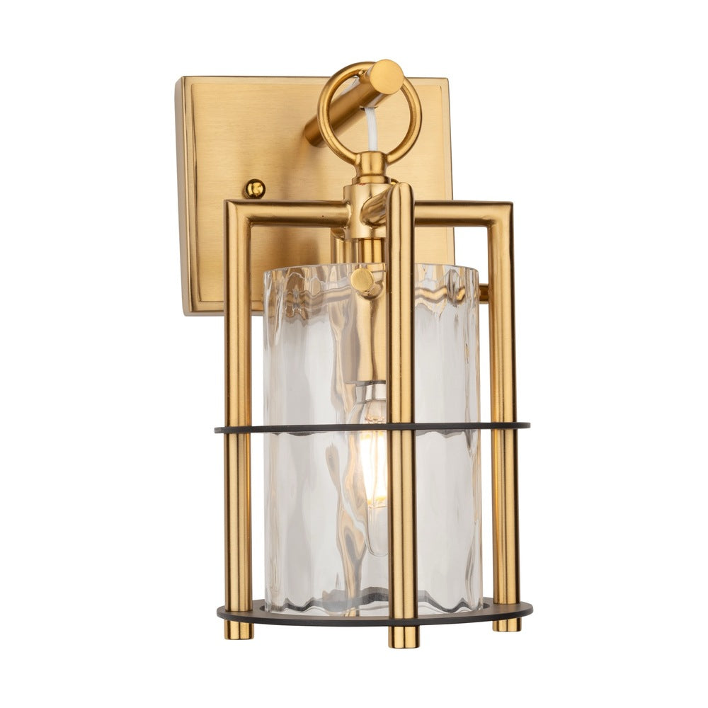 Burford Collection 1-Light Sconce Brass & Black