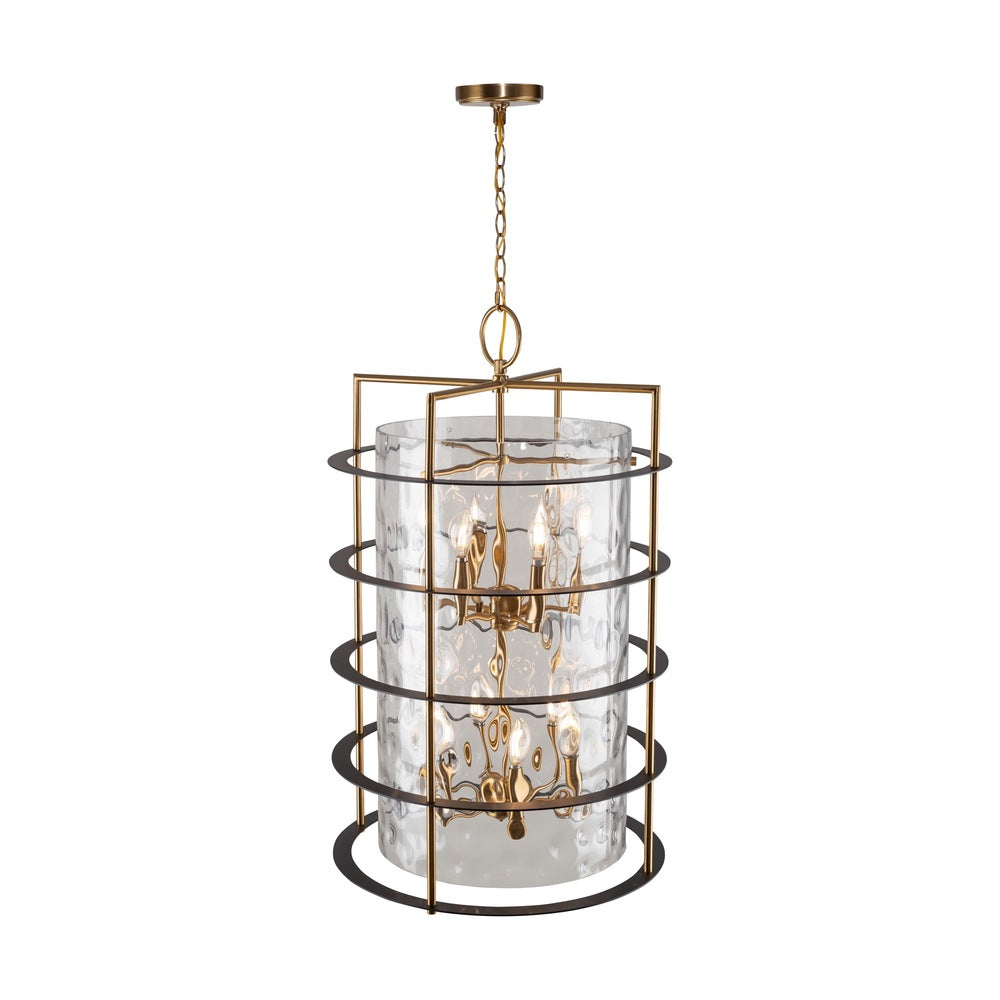 Burford Collection 12-Light Chandelier Brass & Black