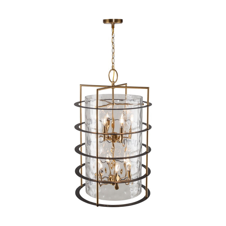 Burford Collection 12-Light Chandelier Brass & Black