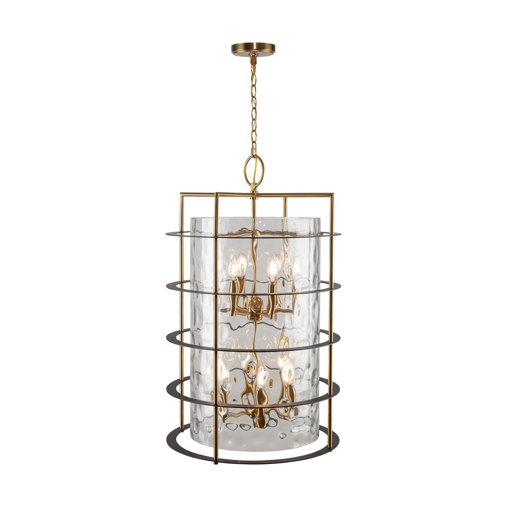 Burford Collection 12-Light Chandelier Brass & Black