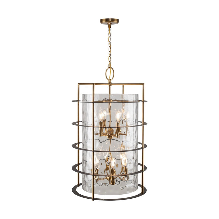 Burford Collection 12-Light Chandelier Brass & Black
