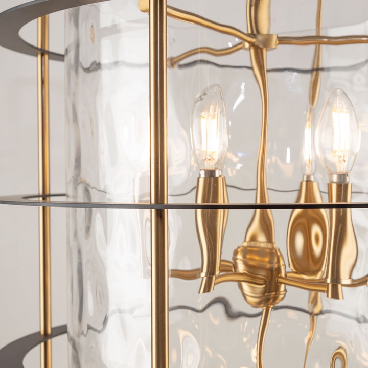 Burford Collection 12-Light Chandelier Brass & Black