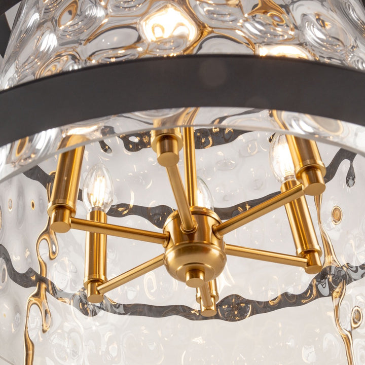 Burford Collection 12-Light Chandelier Brass & Black