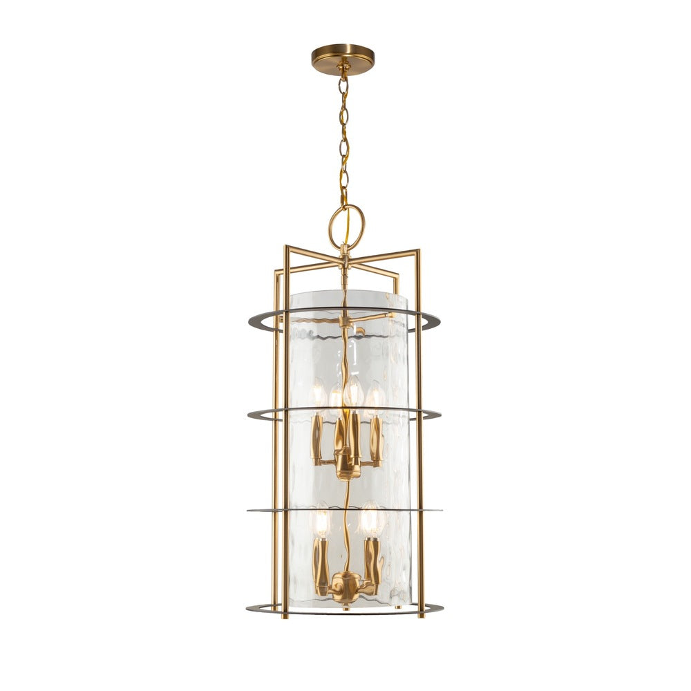 Burford Collection 8-Light Chandelier Brass & Black