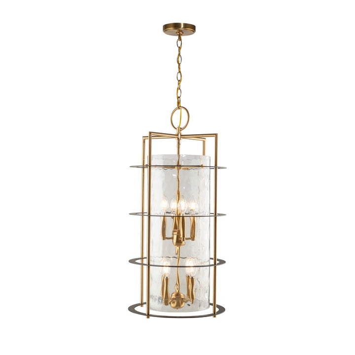 Burford Collection 8-Light Chandelier Brass & Black