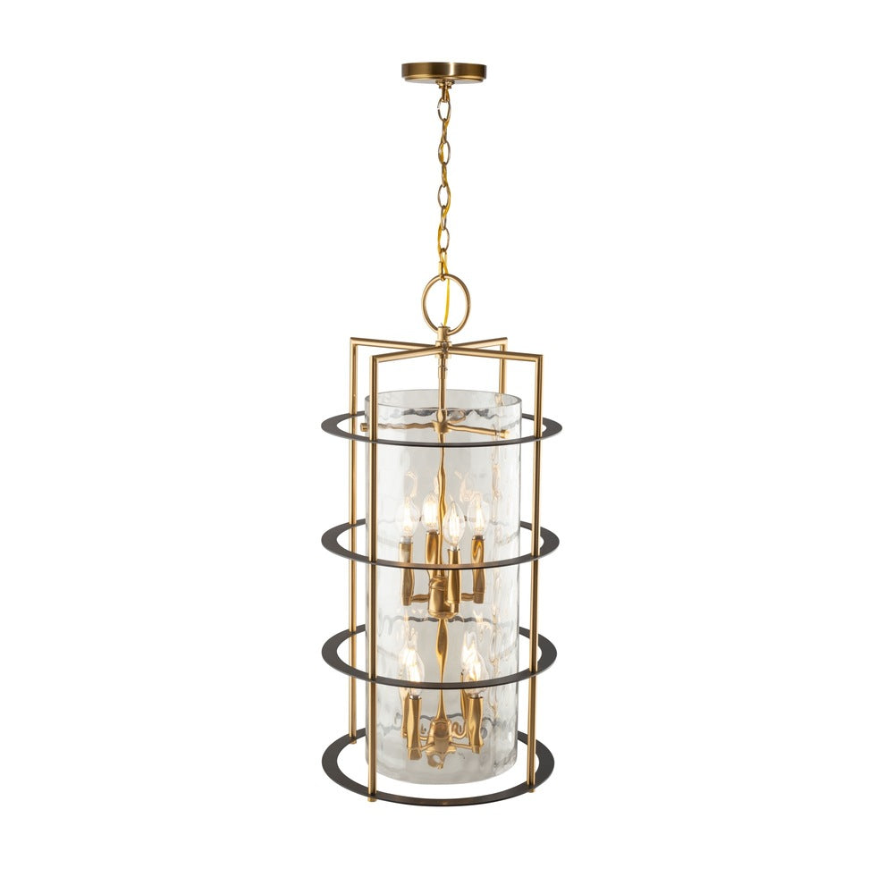 Burford Collection 8-Light Chandelier Brass & Black