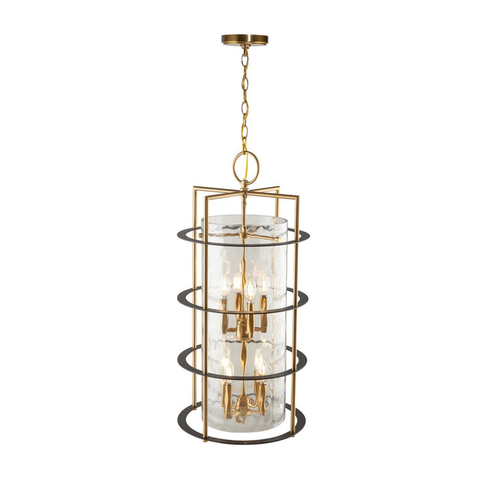 Burford Collection 8-Light Chandelier Brass & Black