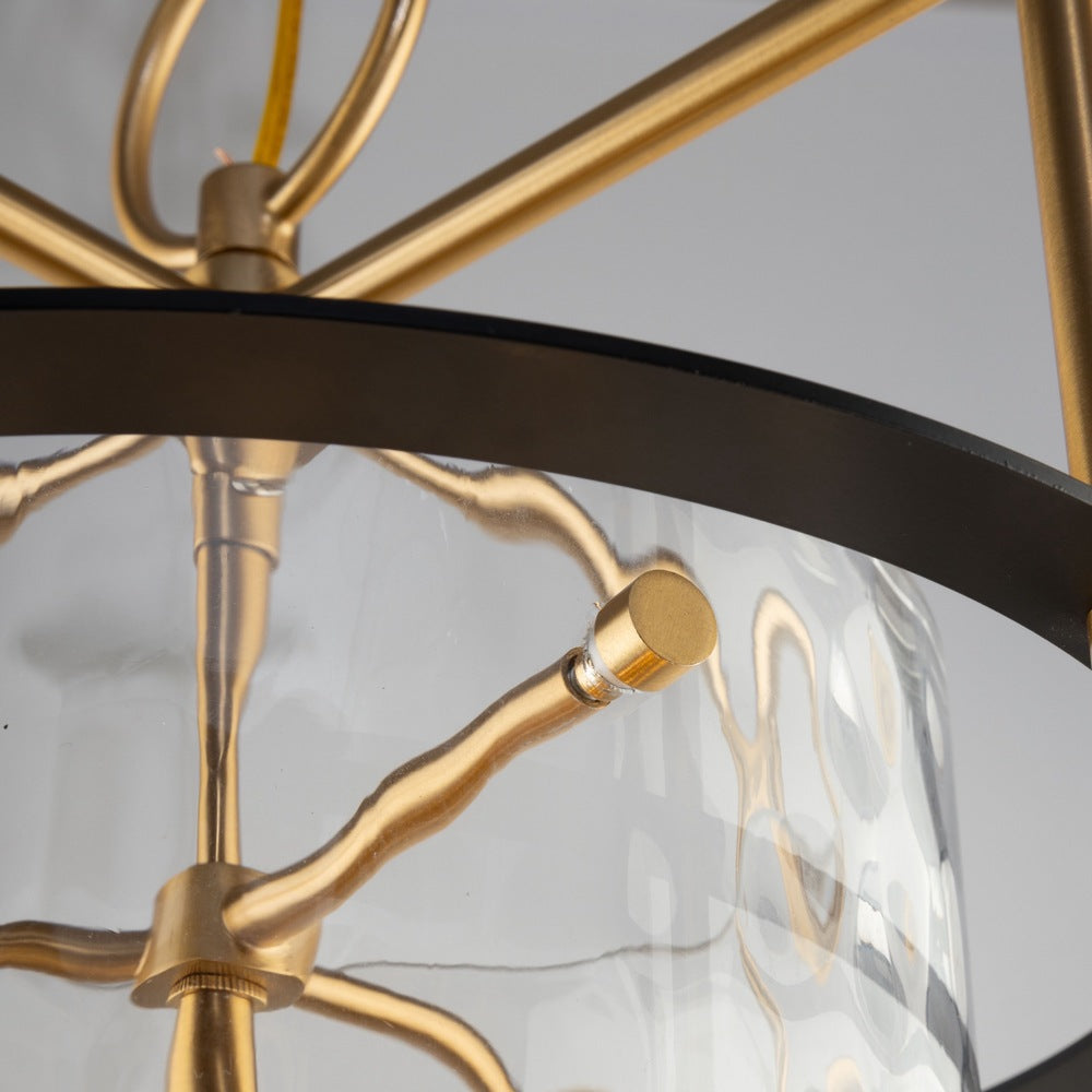 Burford Collection 8-Light Chandelier Brass & Black