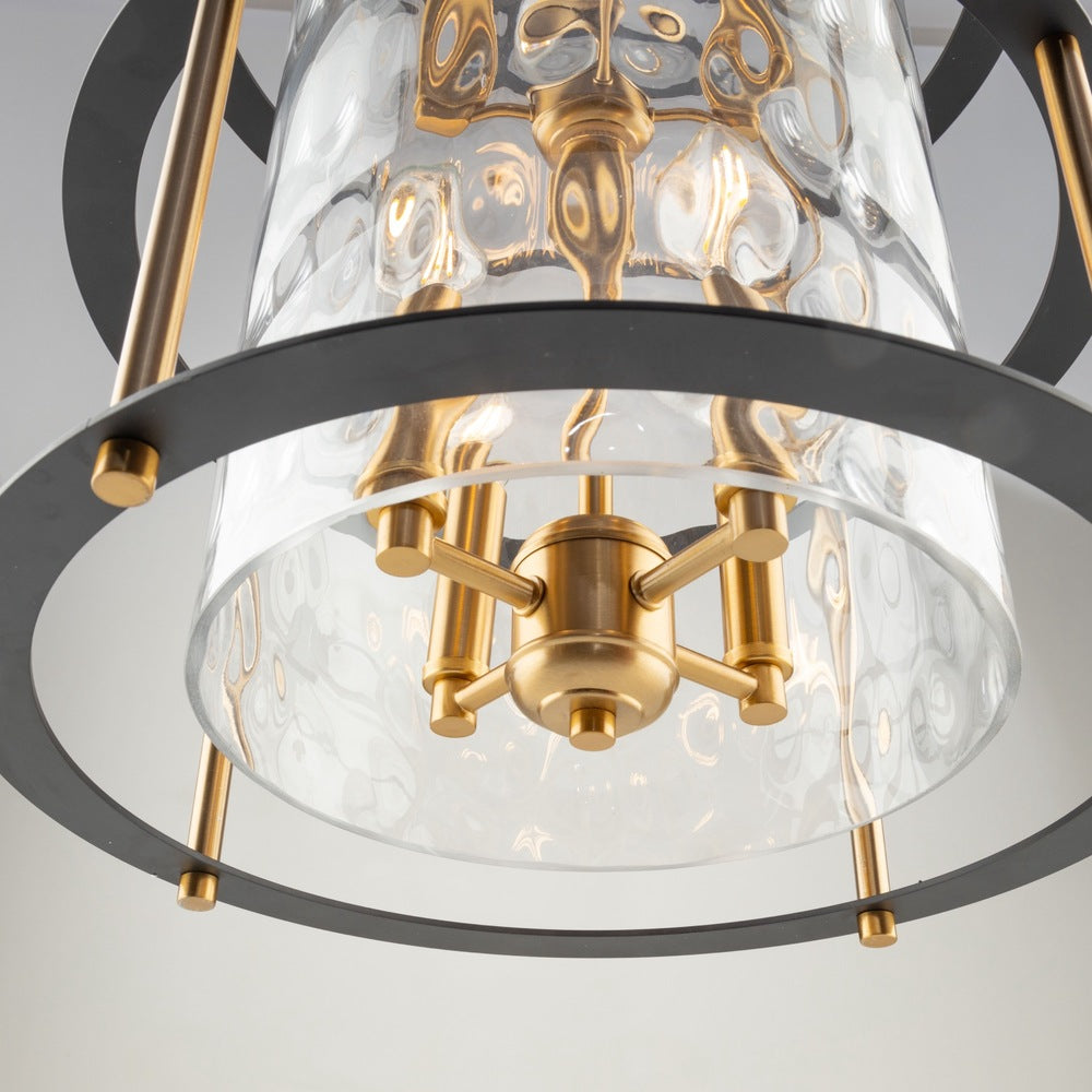 Burford Collection 8-Light Chandelier Brass & Black