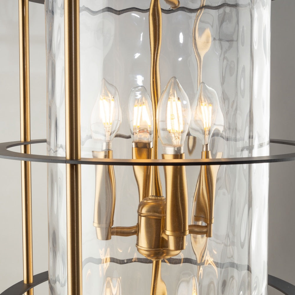 Burford Collection 8-Light Chandelier Brass & Black