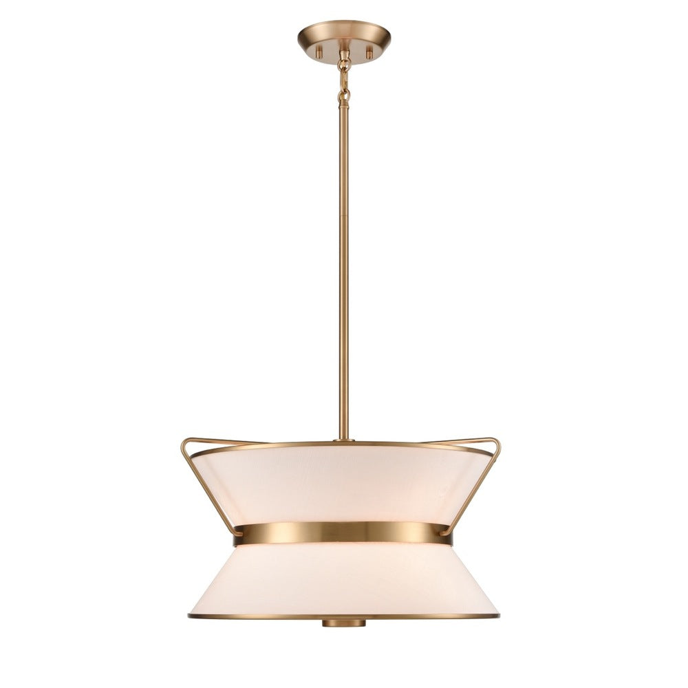 Layla Chandelier 17" Diameter Brushed Brass