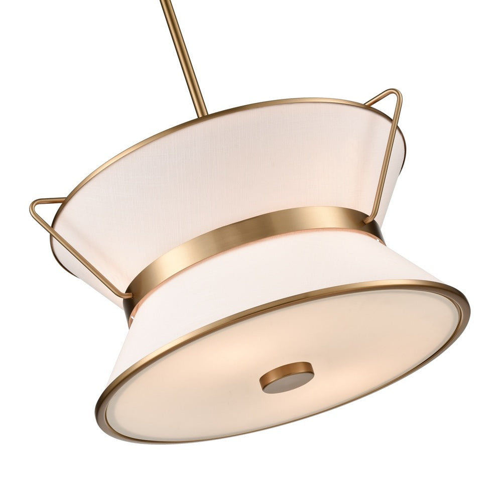Layla Chandelier 17" Diameter Brushed Brass
