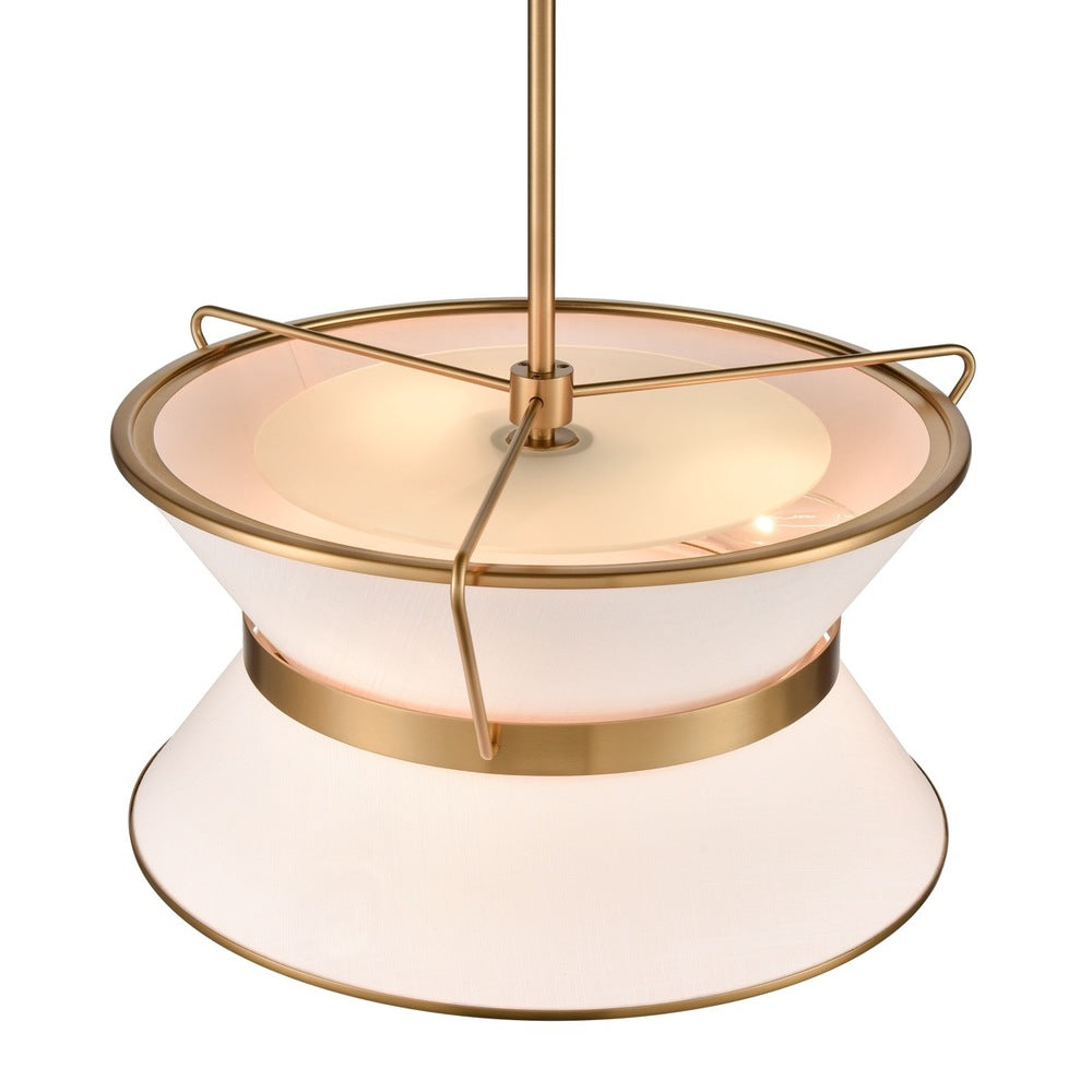 Layla Chandelier 17" Diameter Brushed Brass
