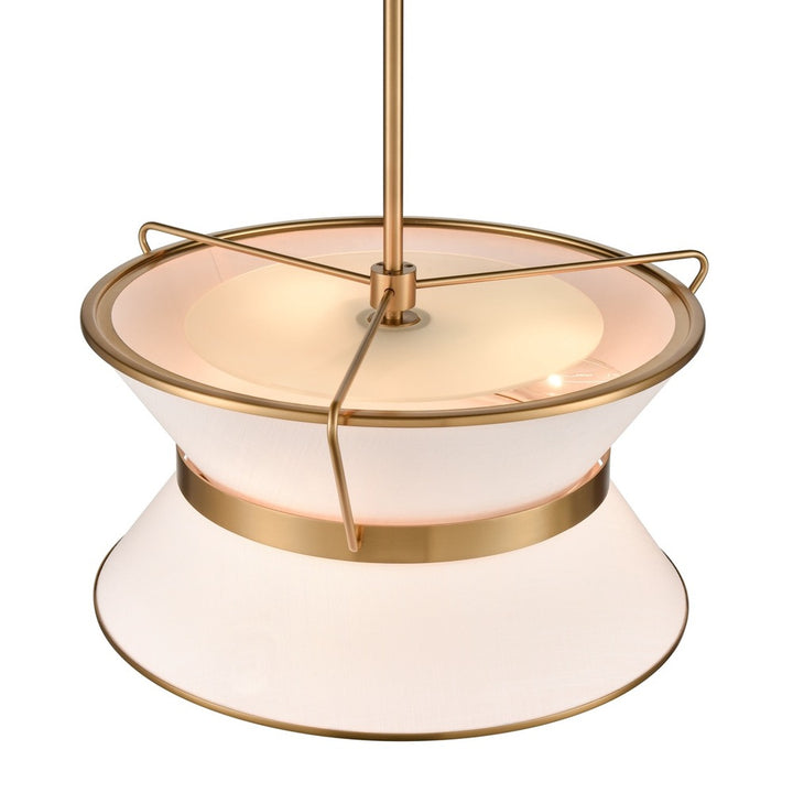 Layla Chandelier 17" Diameter Brushed Brass