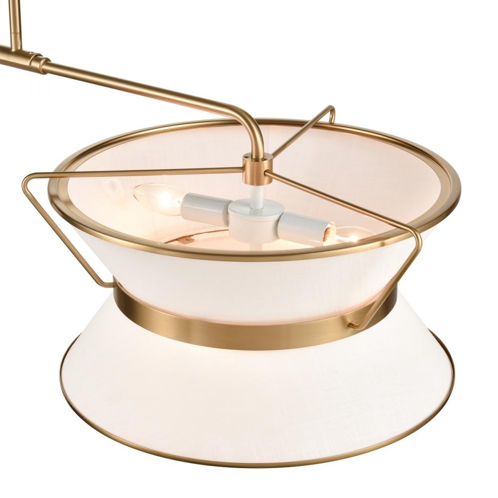 Layla Linear Island Fixture Brushed Brass