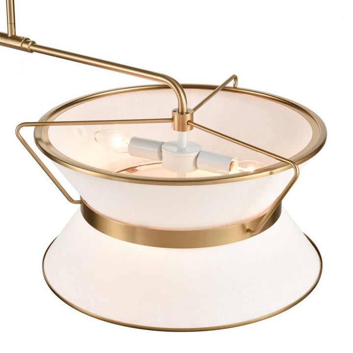 Layla Linear Island Fixture Brushed Brass