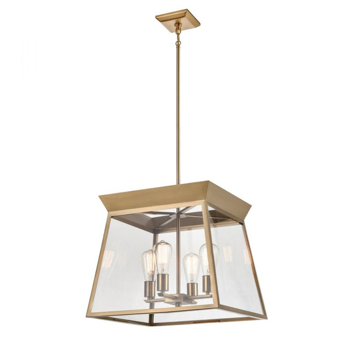 Lucian 4 Light Chandelier 18" Diameter Brushed Brass