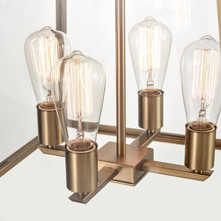 Lucian 4 Light Chandelier 18" Diameter Brushed Brass