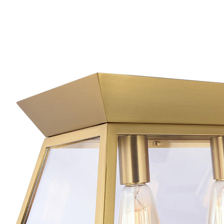 Lucian Linear Island Chandelier Brushed Brass