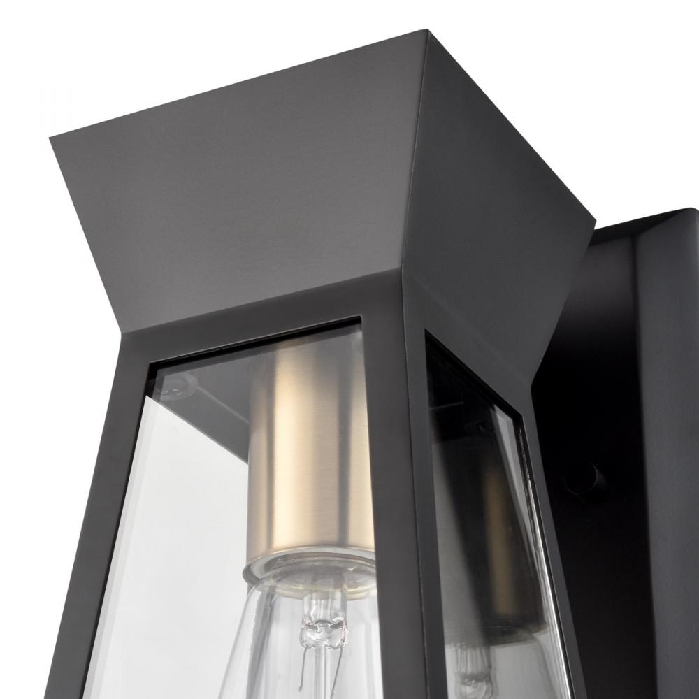 Lucian Wall Sconce Black and Brushed Brass