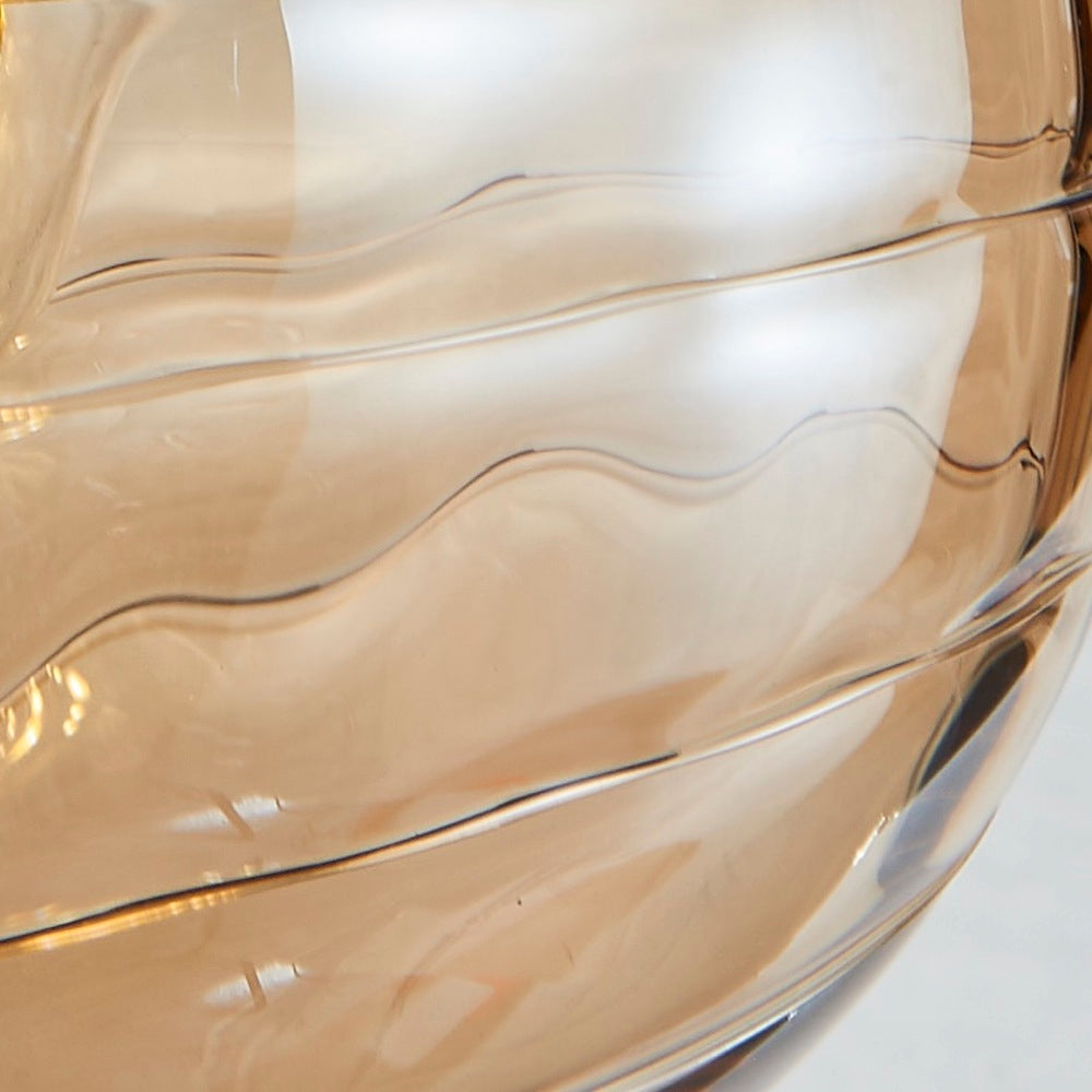 Gem Collection 1-Light Pendant with Amber Glass Black and Brushed Brass