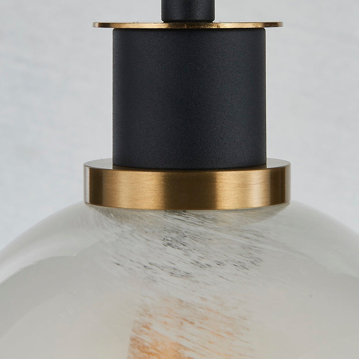 Gem Collection 1-Light Pendant Black and Brushed Brass
