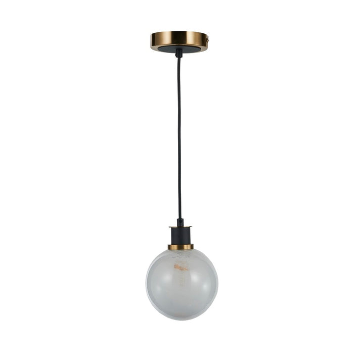 Gem Collection 1-Light Pendant Black and Brushed Brass