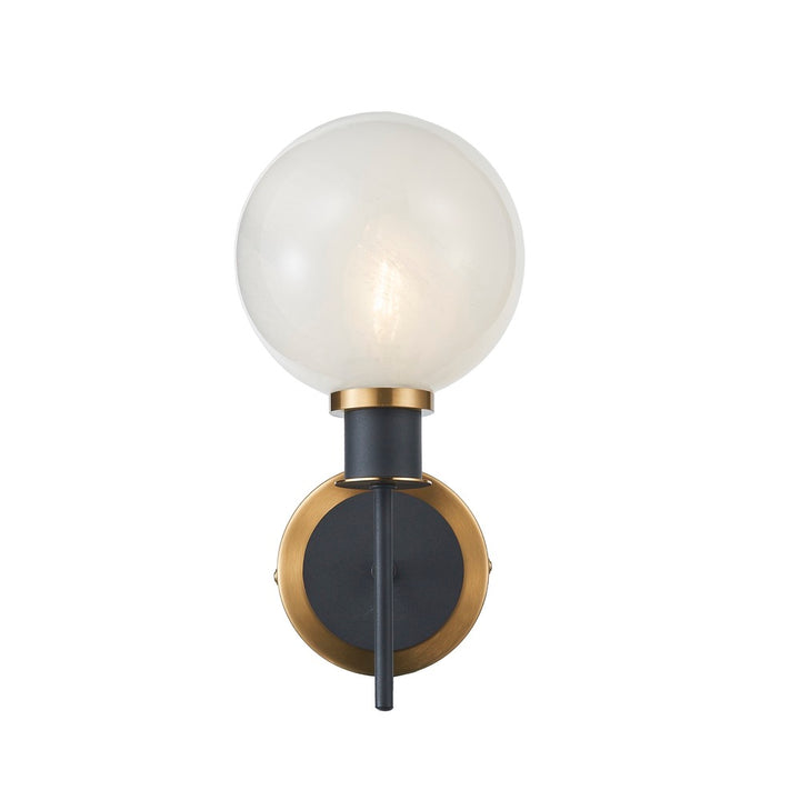 Gem Collection 1-Light Sconce Black and Brushed Brass