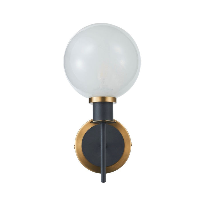 Gem Collection 1-Light Sconce Black and Brushed Brass