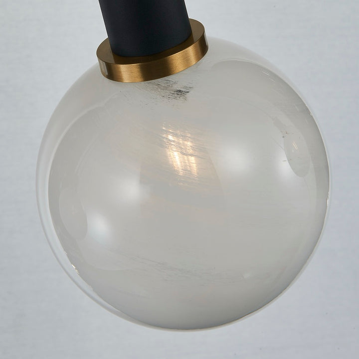 Gem Collection 4-Light Island/Pool Table Black and Brushed Brass