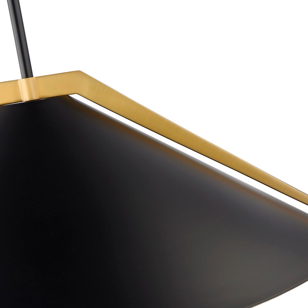 Baltic Collection 3-Light Pendant Black and Brushed Brass