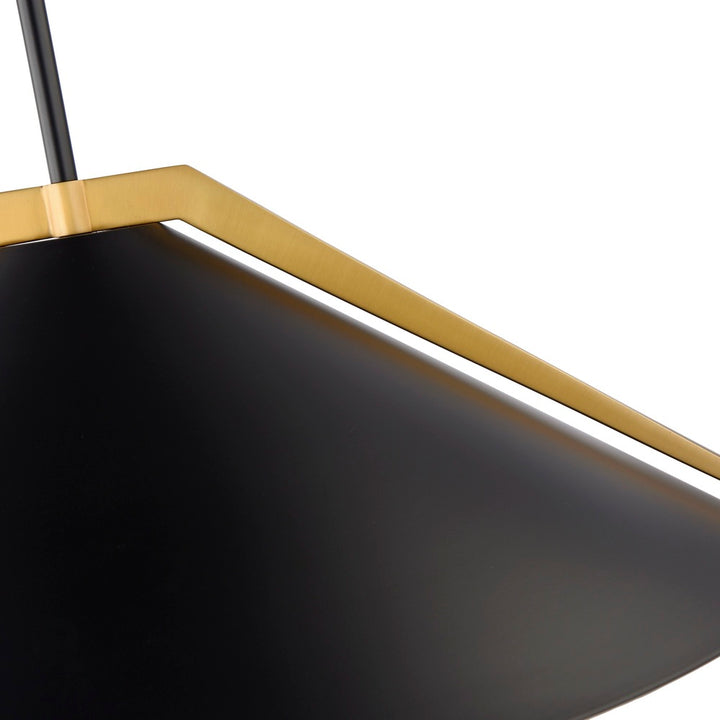Baltic Collection 3-Light Pendant Black and Brushed Brass