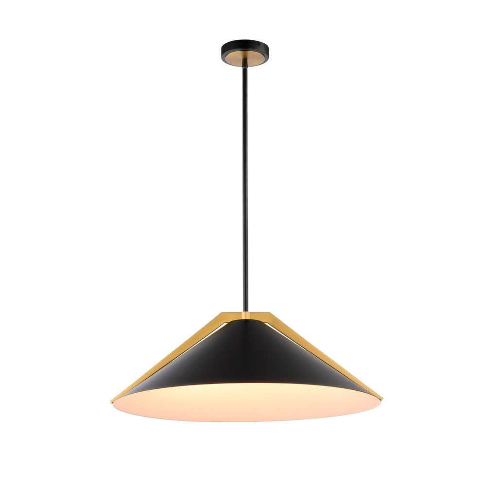 Baltic Collection 3-Light Pendant Black and Brushed Brass