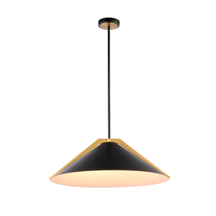Baltic Collection 3-Light Pendant Black and Brushed Brass